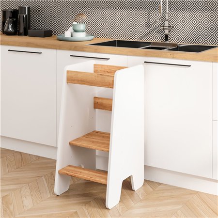 Bezpieczny Pomocnik Kuchenny Kitchen Helper 80 cm - Kolor: Craft - Biały