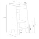 Bezpieczny Pomocnik Kuchenny Kitchen Helper 80 cm - Kolor: Craft - Biały