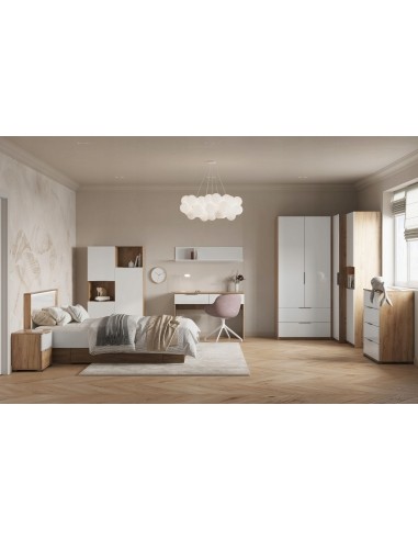 Szafa Słupek Asti Regał Z Półkami Dąb Craft Biel Połysk - 3 Szafa Słupek Asti Regał Z Półkami Dąb Craft Biel Połysk - 3