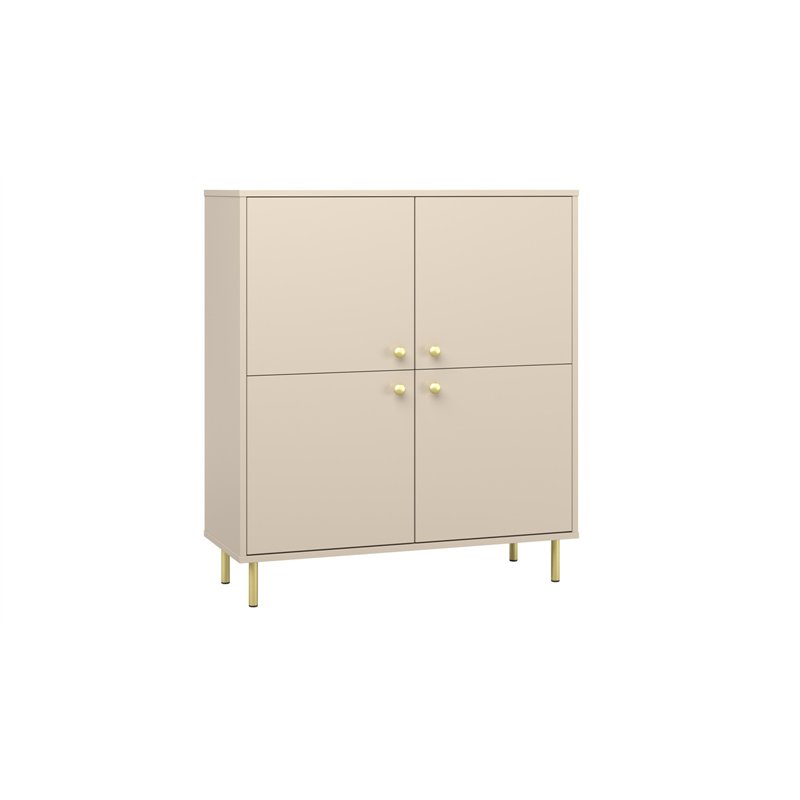 Komoda Czterodrzwiowa VENUS 100 cm na Metalowych Nóżkach - Kolor: Kaszmir