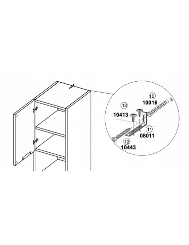 Szafa Słupek Asti Regał Z Półkami Dąb Craft Biel Połysk - 4 Szafa Słupek Asti Regał Z Półkami Dąb Craft Biel Połysk - 4
