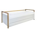 Skandynawski Tapczan Młodzieżowy Victor z Szufladą - Kolor: Biały - Rozmiar łóżka: 180x80 cm - Opcje Materaca: Materac Piankowo-Lateksowo-Kokosowy