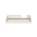 Bezpieczne Łóżko Montessori Timon z Barierką - Kolor: Biały - Rozmiar łóżka: 180x80 cm - Opcje Materaca: Materac Piankowo-Lateksowo-Kokosowy