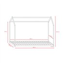 Magiczne Łóżko Domek Bella z Naturalnego Drewna - Rozmiar łóżka: 200x90 cm - Opcje Materaca: Materac Piankowo-Lateksowo-Kokosowy - Kolor: Sosna