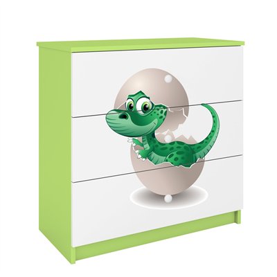 Urocza Komoda Dziecięca Babydreams Mały Dino - Kolor: Zielony