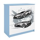 Sportowa Komoda Dziecięca Babydreams Auto Speed - Kolor: Niebieski