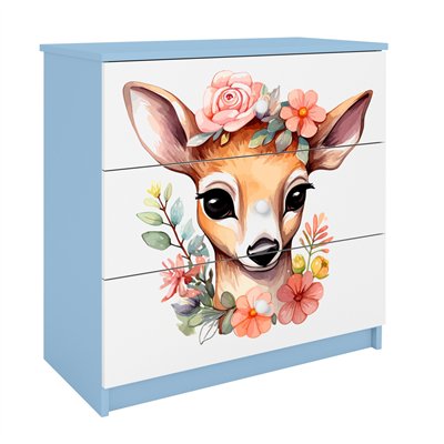 Urocza Komoda Dziecięca Babydreams Bambi - Kolor: Niebieski