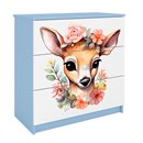 Urocza Komoda Dziecięca Babydreams Bambi - Kolor: Niebieski