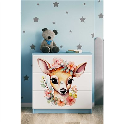 Urocza Komoda Dziecięca Babydreams Bambi - Kolor: Niebieski 2
