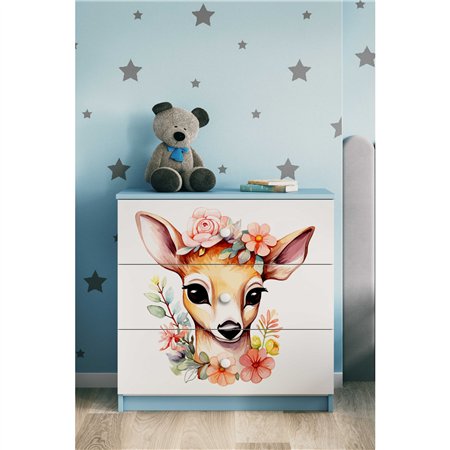Urocza Komoda Dziecięca Babydreams Bambi - Kolor: Niebieski