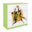 Sportowa Komoda Dziecięca Babydreams Koszykówka - Kolor: Zielony