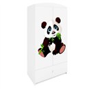 Urocza Szafa Dziecięcaz Szufladą Babydreams Panda - Kolor: Biały