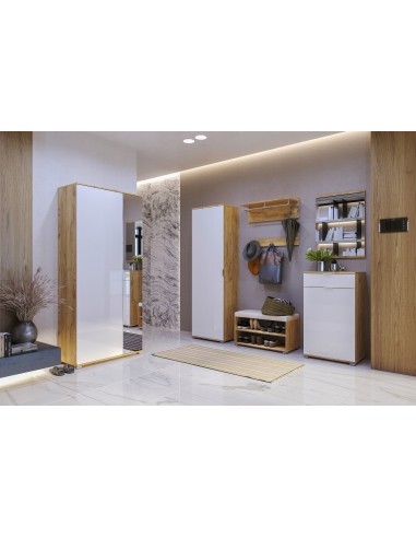 Szafa Uchylna Asti Z Półkami Biały Połysk Słupek 60 cm - 4 Szafa Uchylna Asti Z Półkami Biały Połysk Słupek 60 cm - 4