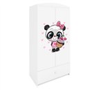 Urocza Szafa Dziecięca Babydreams Panda z Kokardką - Kolor: Biały