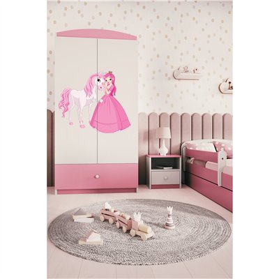 Bajkowa Szafa Dziecięca Babydreams Księżniczka i Konik - Kolor: Różowy 2