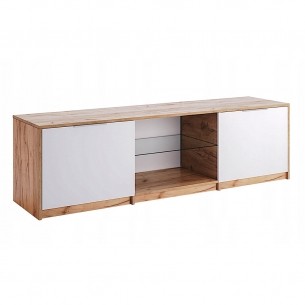 Szafka Komoda Asti Pod Telewizor Biały Wysoki Połysk