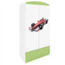 Dynamiczna Szafa Dziecięca Babydreams Czerwona Formuła F1 - Kolor: Zielony