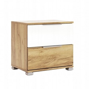 Szafka Nocna Asti Komoda Sypialnia 2 Szuflady Na Polysk
