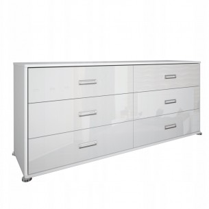 Komoda Duża Biała Bella Sypialnia Salon Szafka Na Polysk