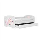 Magiczne Łóżko Dziecięce Babydreams Konik - Kolor: Biały - Opcje łóżka: Z Szufladą - Rozmiar łóżka: 180x80 cm - Opcje Materaca: Materac Piankowo-Lateksowo-Kokosowy