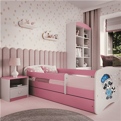 Urocze Łóżko Dziecięce Babydreams Bajkowy Szop - Kolor: Różowy - Opcje łóżka: Z Szufladą - Rozmiar łóżka: 180x80 cm - Opcje Materaca: Materac Piankowo-Lateksowo-Kokosowy 2