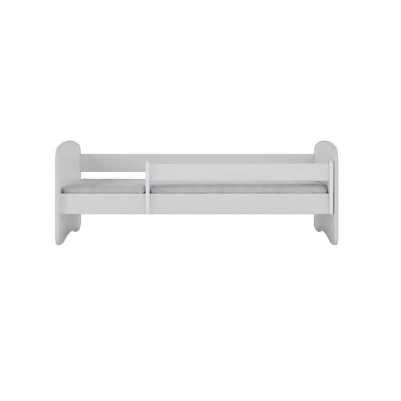 Minimalistyczne Łóżko Dziecięce Babydreams Bez Nadruku - Kolor: Biały - Opcje łóżka: Z Szufladą - Rozmiar łóżka: 180x80 cm - Opcje Materaca: Materac Piankowo-Lateksowo-Kokosowy