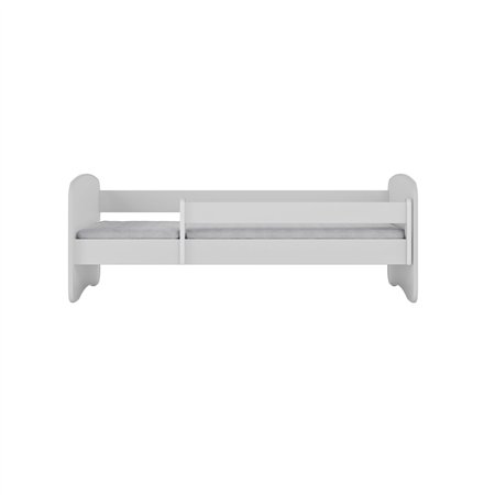 Minimalistyczne Łóżko Dziecięce Babydreams Bez Nadruku - Kolor: Biały - Opcje łóżka: Z Szufladą - Rozmiar łóżka: 180x80 cm - Opcje Materaca: Materac Piankowo-Lateksowo-Kokosowy