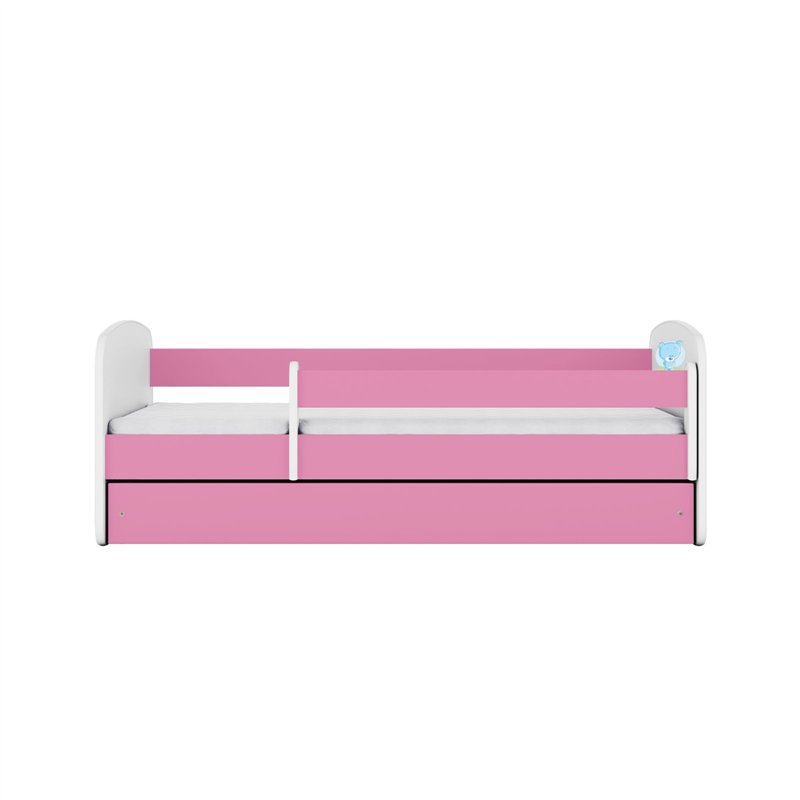 Urocze Łóżko Dziecięce Babydreams Niebieski Miś - Kolor: Różowy - Opcje łóżka: Z Szufladą - Rozmiar łóżka: 180x80 cm - Opcje Materaca: Materac Piankowo-Lateksowo-Kokosowy