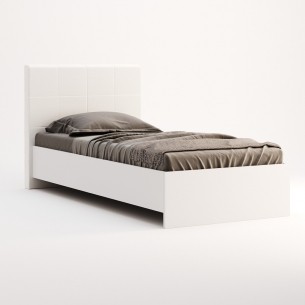 Nowoczesne Wysokie Łóżko Family Białe 80 cm Z Zagłówkiem