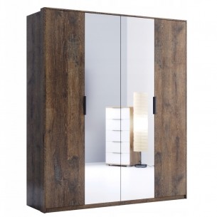 Pojemna Szafa Uchylna Quadro Z Lustrem Mat 200X180 cm