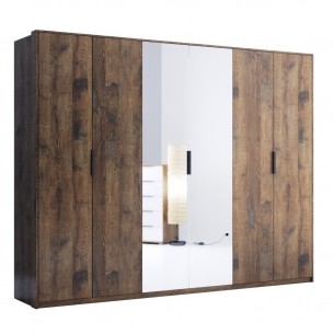 Pojemna Szafa Uchylna Quadro Z Lustrem Mat 200X270 cm