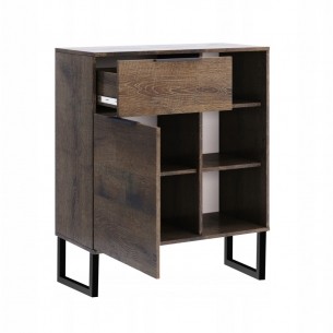 Komoda Loft Quadro Modern Metalowe Nóżki Sypialnia Salon