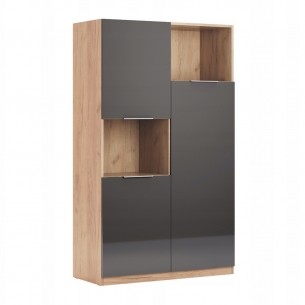 Duży Regał Luna Szafka Dąb Craft + Połysk Lakier