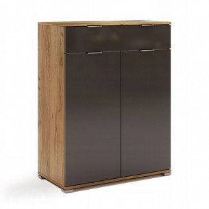 Nowoczesna Wysoka Komoda Luna Wysoki Polysk Przedpokój 80 cm