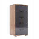 Komoda Wysoka Luna Sypialnia Salon Szafka 108X50 Polysk