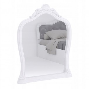 Klasyczne Duże Lustro Luiza Do Sypialni Biały Połysk