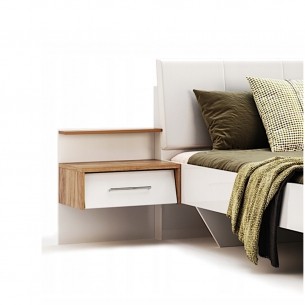 Dwie Szafki Nocne Nicky Podświetlane Led Sypialnia Połys