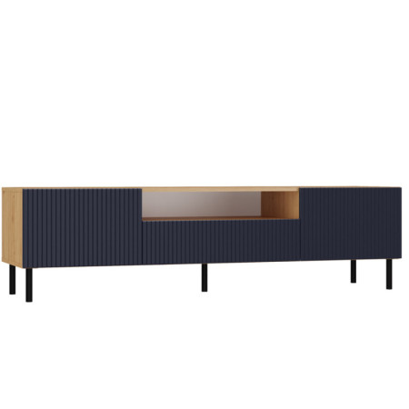 Nowoczesna Szafka RTV KAMA 160 cm SLIM - Kolor: Artisan - Granat