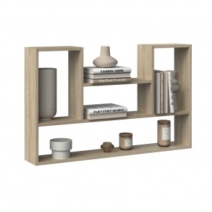 Regał Wiszący BIBET 4P Dąb Sonoma - Nowoczesny Mebel Ścienny do Wnętrz