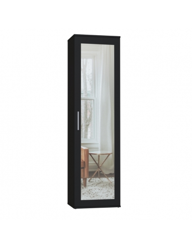 Szafa Duo Z Lustrem Czarna Matowa 180x50 cm - Meble DUO
