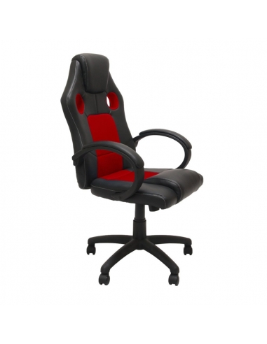 Fotel Obrotowy Gamingowy Enz Czerwono-Czarny Ergonomiczny ENZ-ENZOCZ
