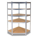 Regał Magazynowy MAG-GC9040 5 Półek Metalowy Czerwony 180x90x40 cm