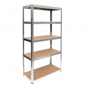 Regał Magazynowy Mag-G9040 Metalowy 5 Półek 180x90 cm Stalowy Czerwony