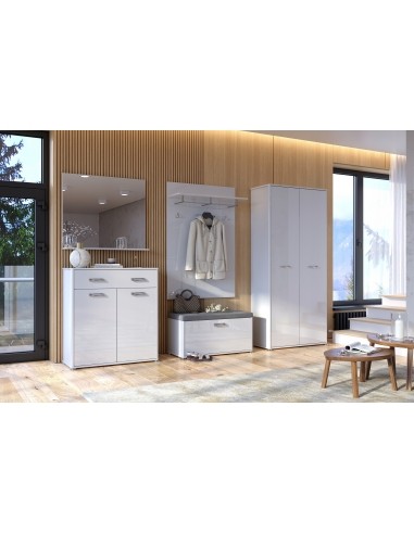 Szafa Uchylna Bella Z Wyposażeniem Do Przedpokoju Połysk - 4 Szafa Uchylna Bella Z Wyposażeniem Do Przedpokoju Połysk - 4