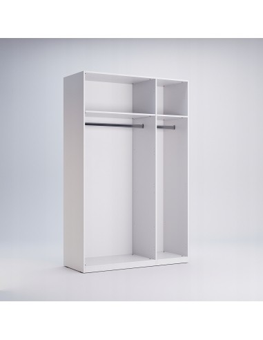 Nowoczesna Biała Szafa Garderoba Bella Wysoki Połysk 138 cm - 2 Nowoczesna Biała Szafa Garderoba Bella Wysoki Połysk 138 cm - 2