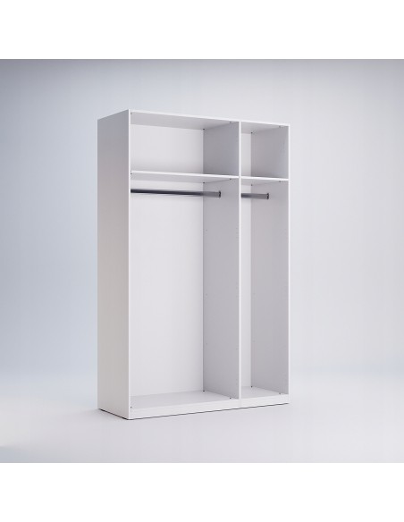 Nowoczesna Biała Szafa Garderoba Bella Wysoki Połysk 138 cm - 2
