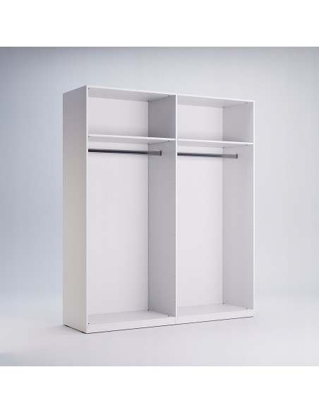 Nowoczesna Biała Szafa Garderoba Bella Wysoki Połysk 183 cm - 2