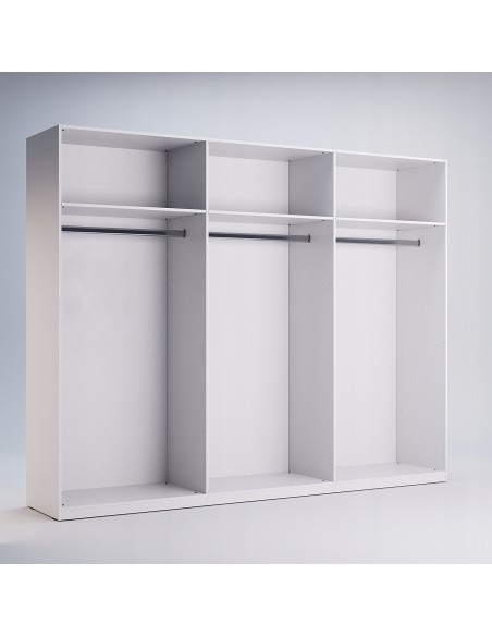 Nowoczesna Biała Szafa Garderoba Bella Wysoki Połysk 272 cm - 2