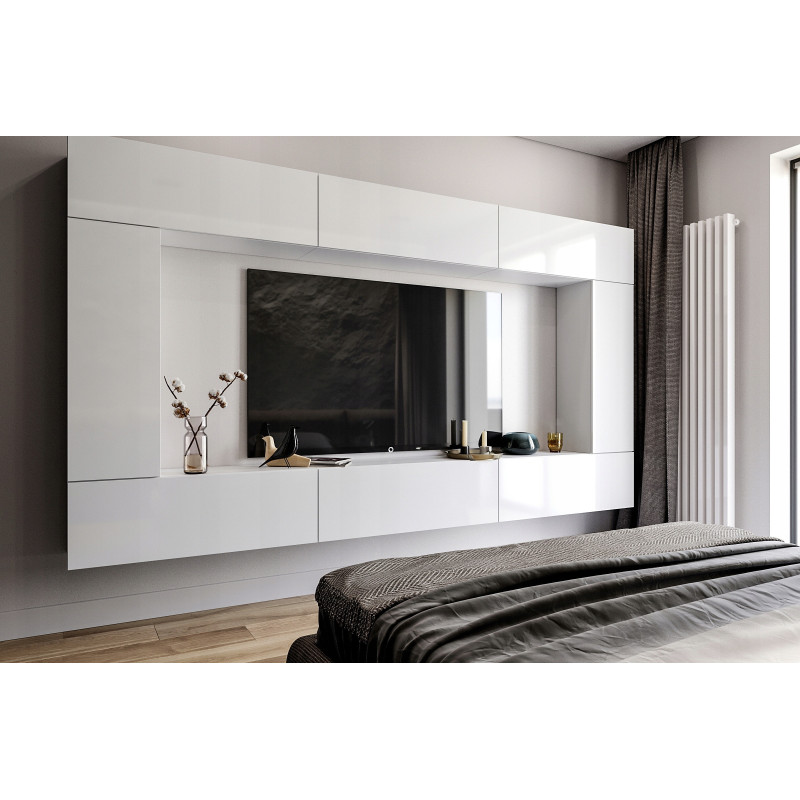 Biała Wisząca Szafka BOX 105 cm Biały Połysk