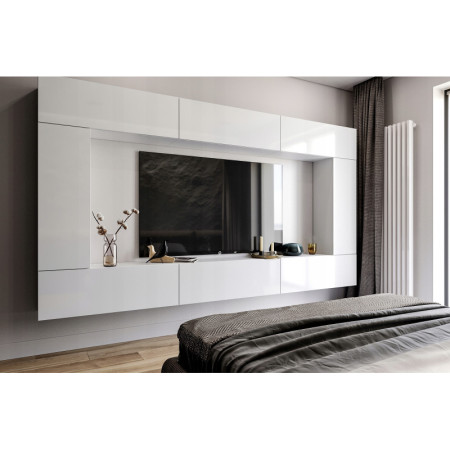 Biała Wisząca Szafka BOX 105 cm Biały Połysk